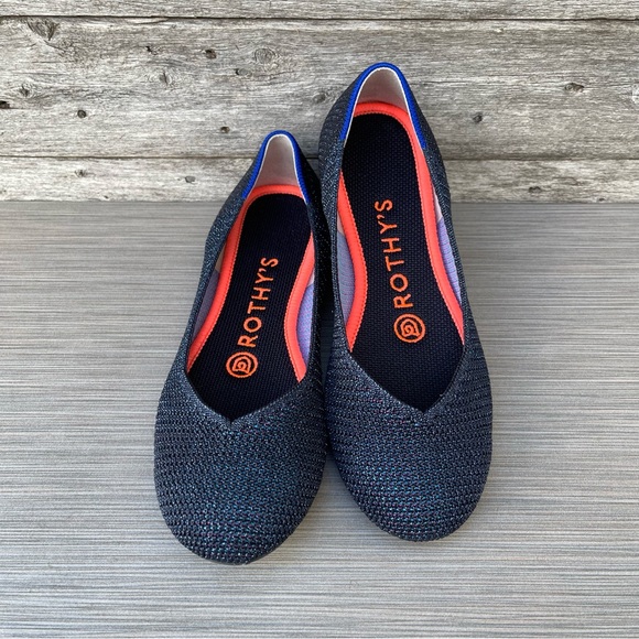 rothys metallic lattice stitch